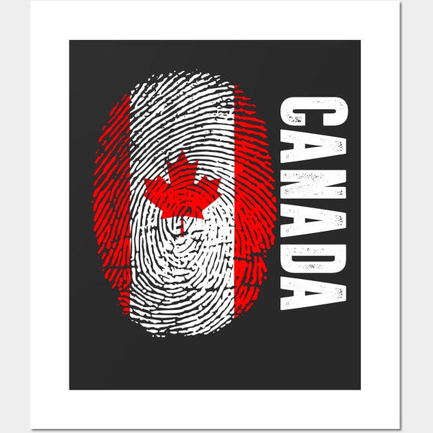 Canada Flag Fingerprint My Story DNA Canadian Wall Art by Your Culture & Merch